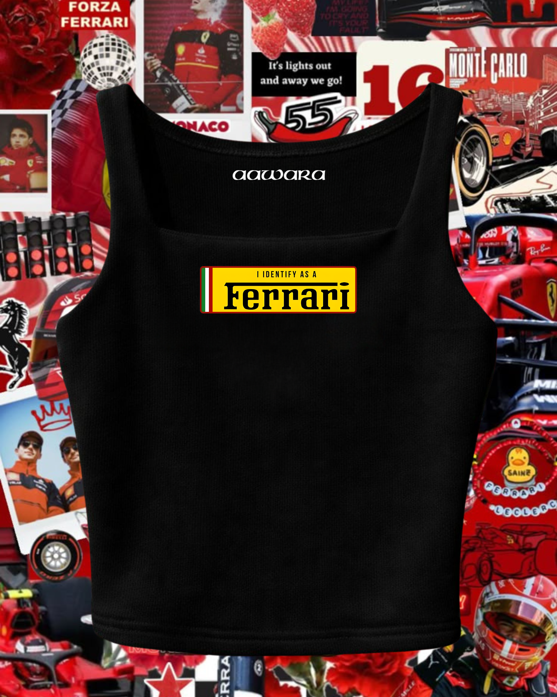 I Identify As Ferrari Crop Top