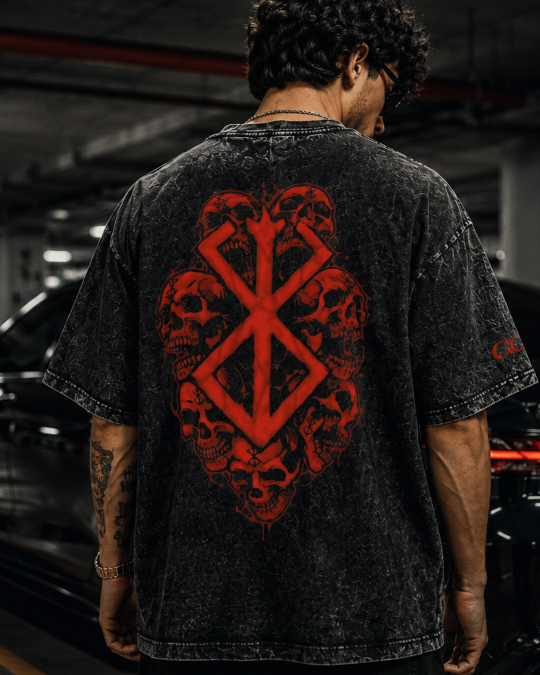 Red Eclipse Oversized Tee