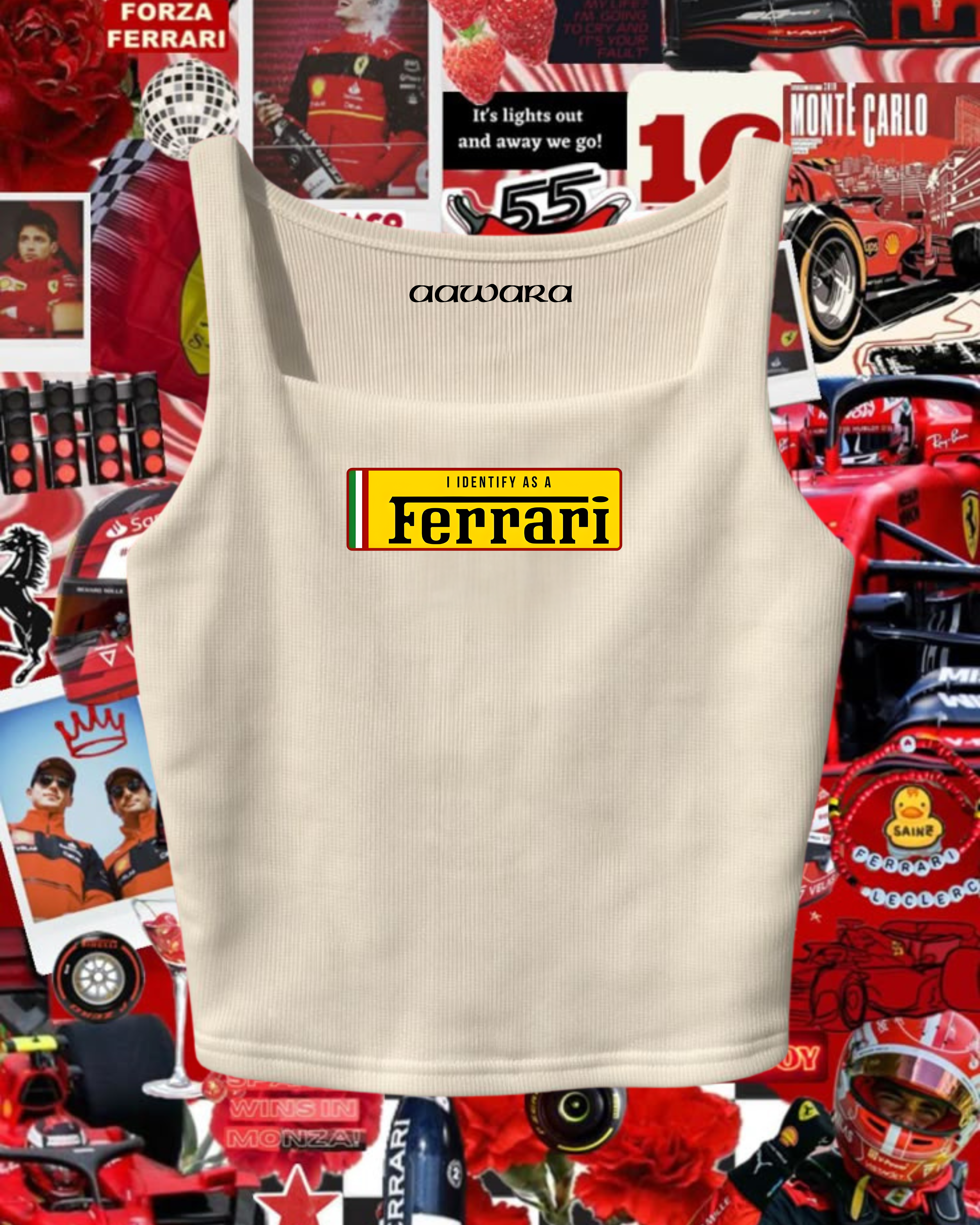 I Identify As Ferrari Crop Top